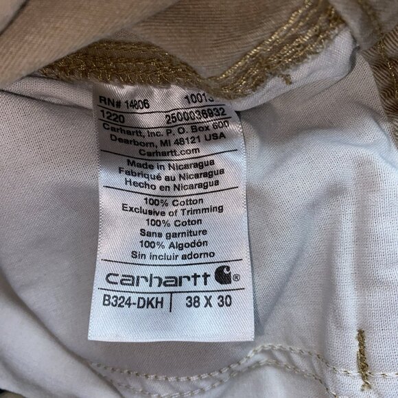 Carhartt Relaxed Straight Twill Dungaree Bundle 2 Work Pants Men 38X30 Utility - Picture 13 of 16